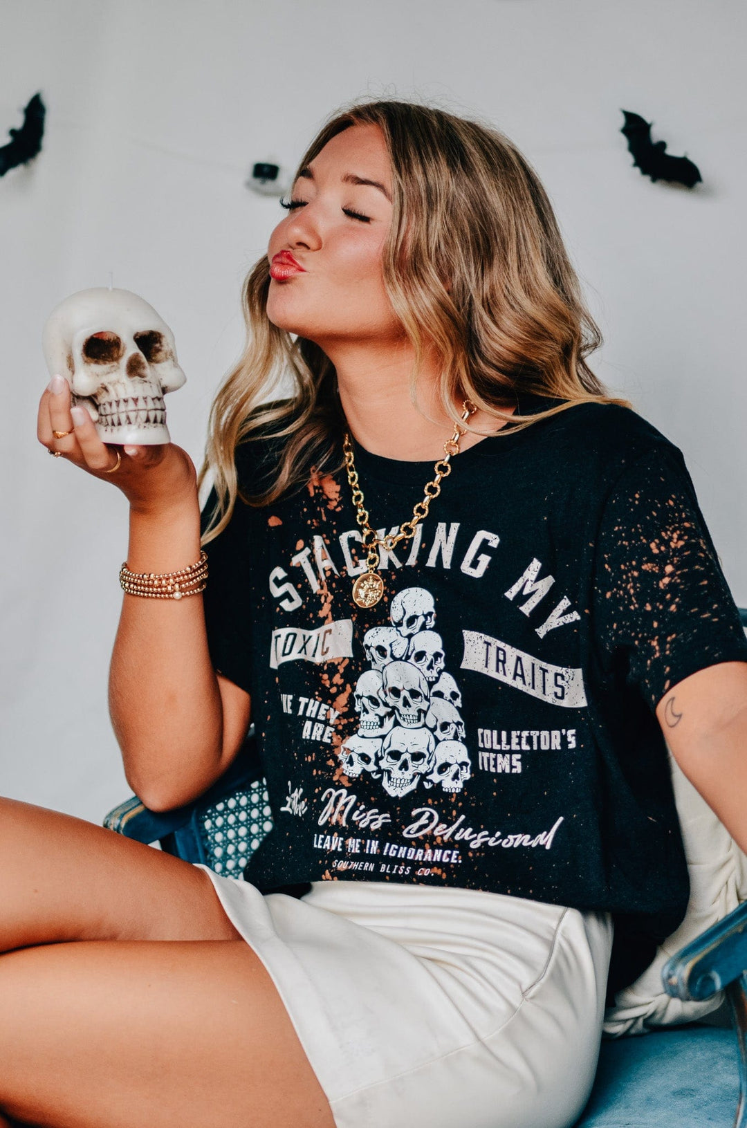 Toxic Traits Bleached Tee
