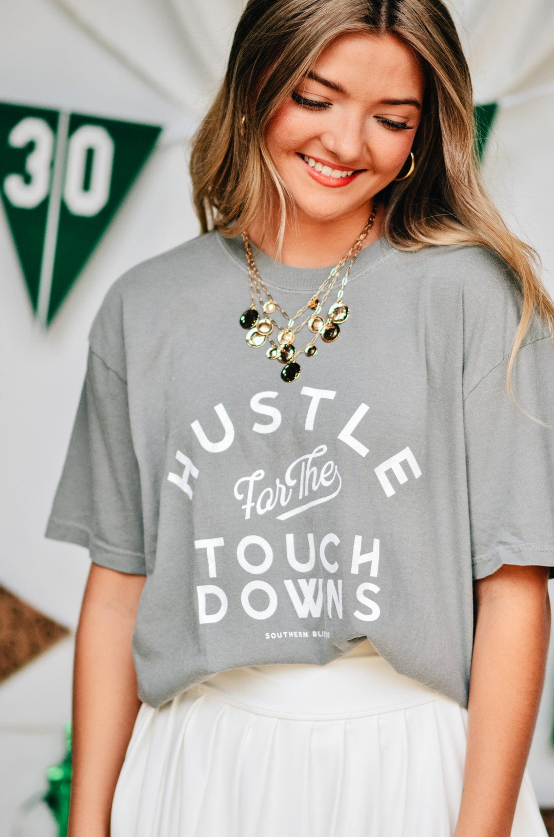 Hustle for the Touchdowns Solid Tee