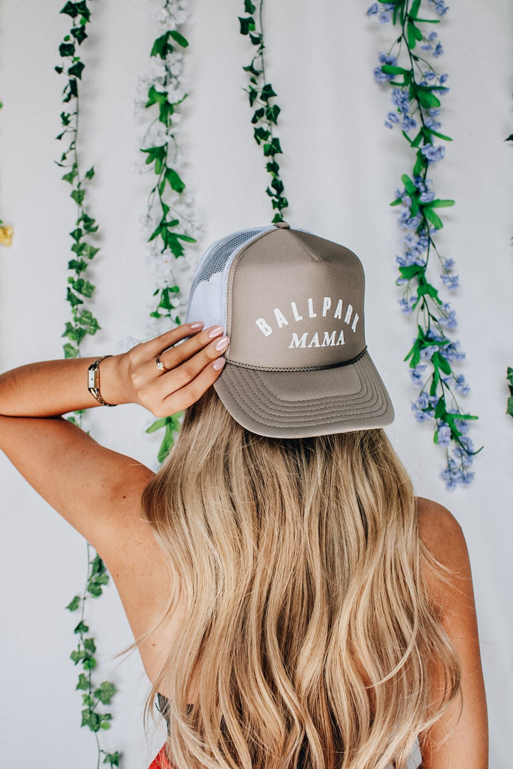 Ballpark Mama Tan Trucker Hat