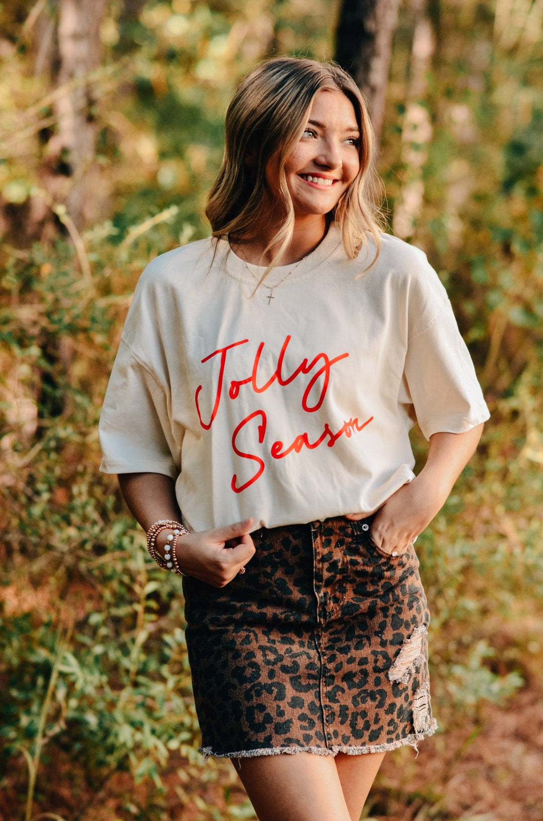 Jolly Season Mock Neck Tee