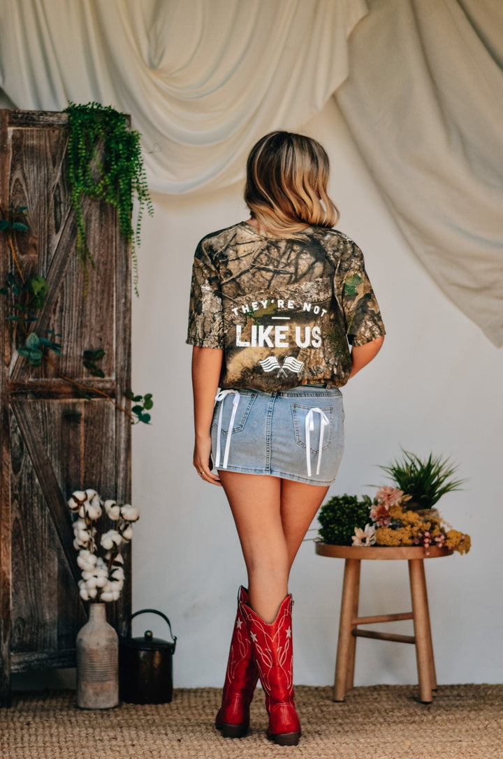 They're Not Like Us Camo Tee - NOT CUT
