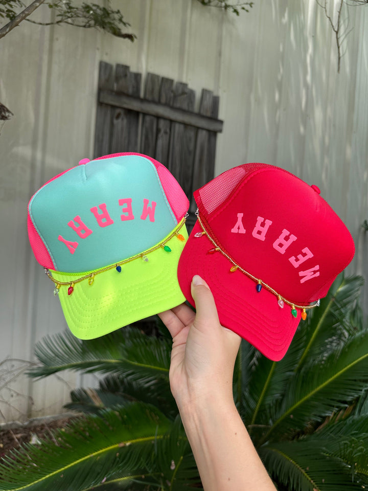 Merry Arch Red Trucker Hat