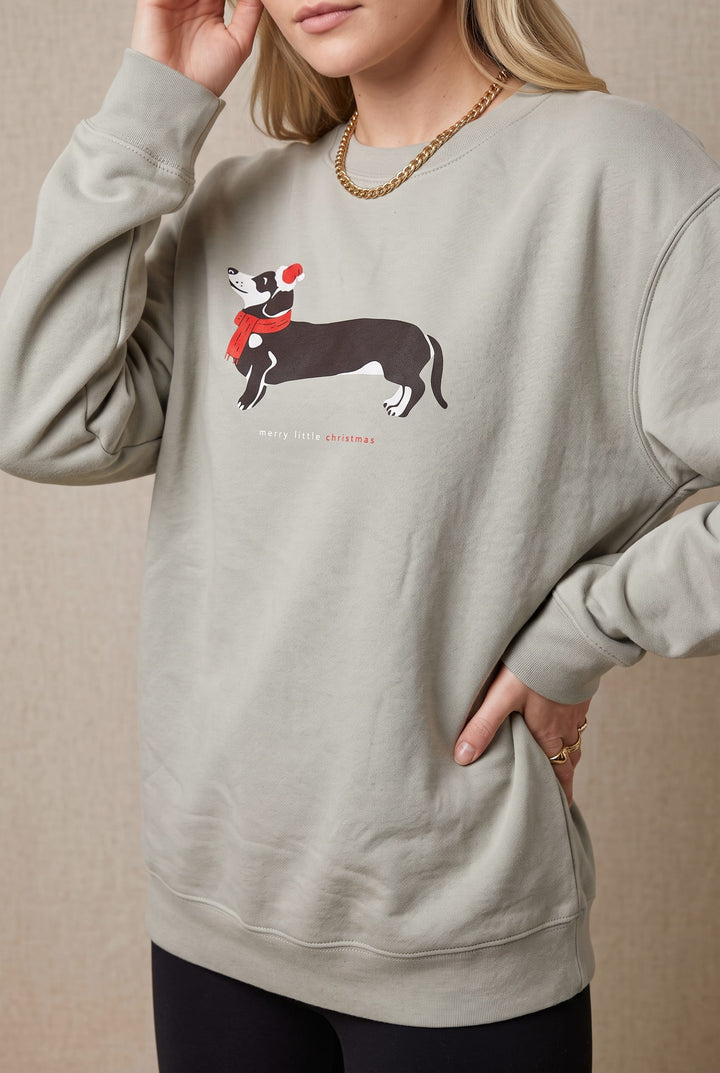 Merry Little Weenie Dog Sweatshirt
