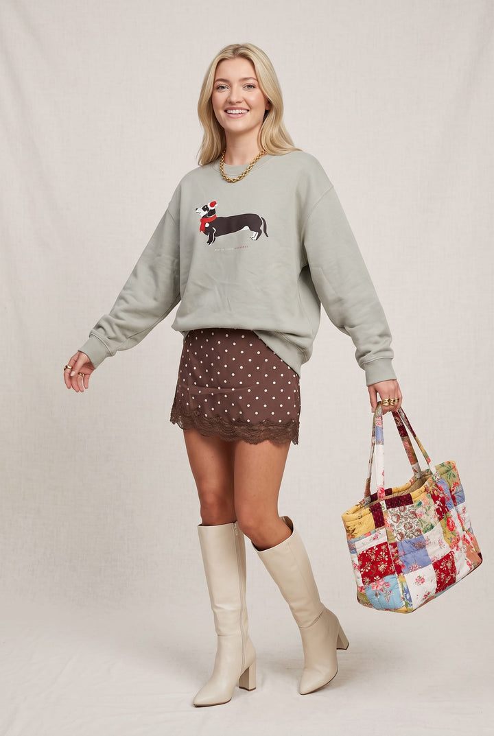 Merry Little Weenie Dog Sweatshirt