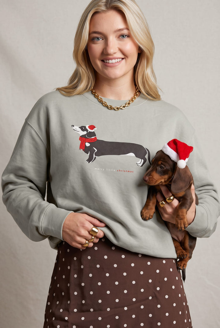 Merry Little Weenie Dog Sweatshirt