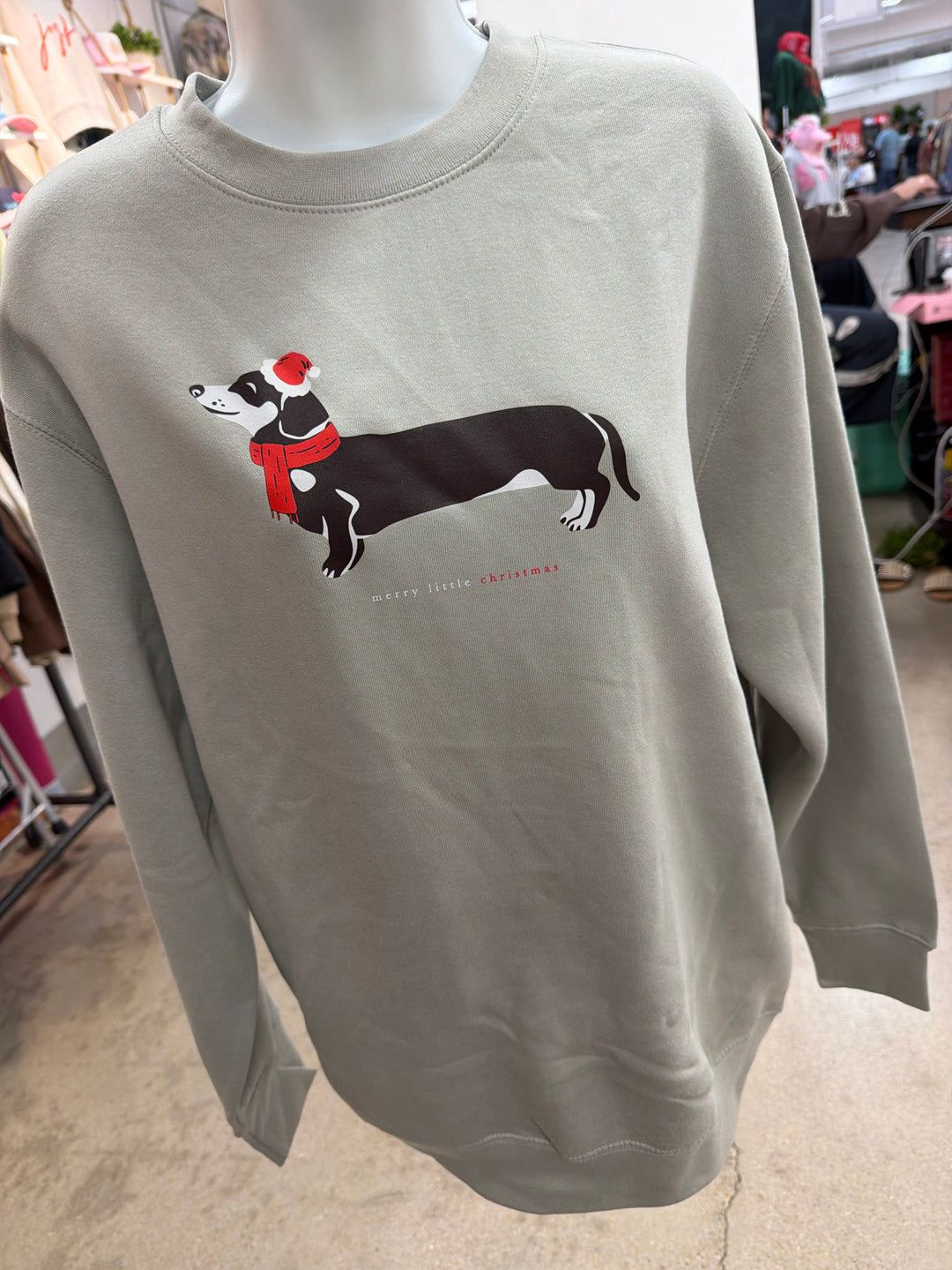 Merry Little Weenie Dog Sweatshirt