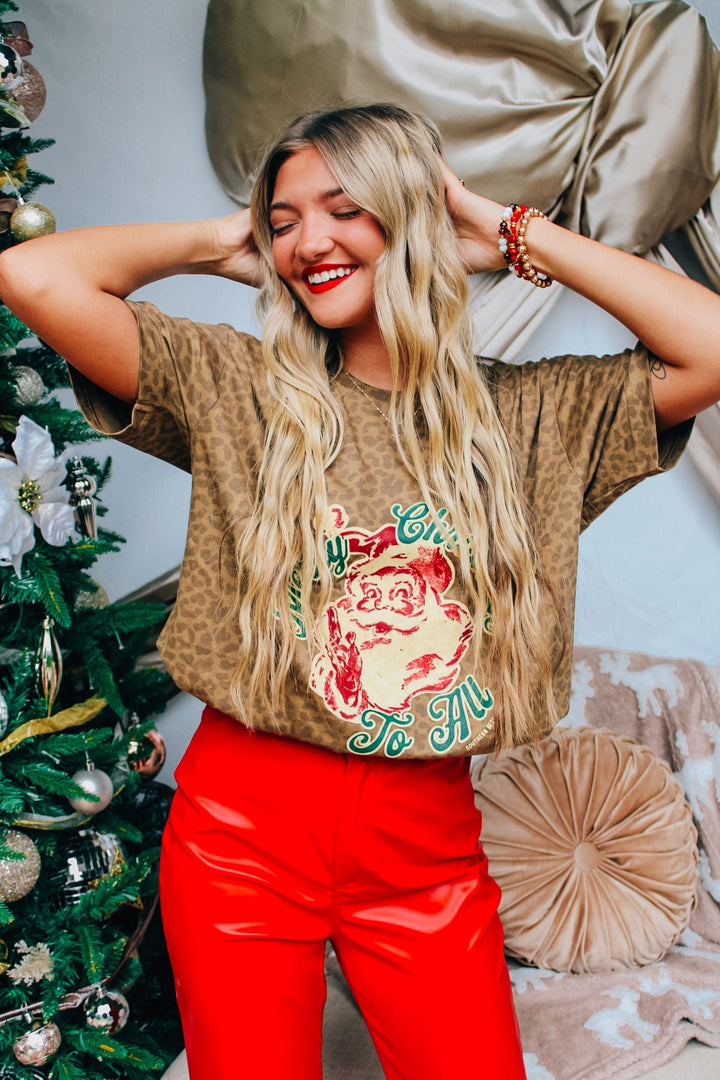 Vintage Santa Leopard Tee