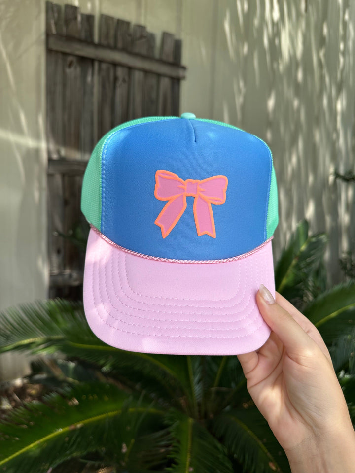 Pink Bow Multi Trucker Hat