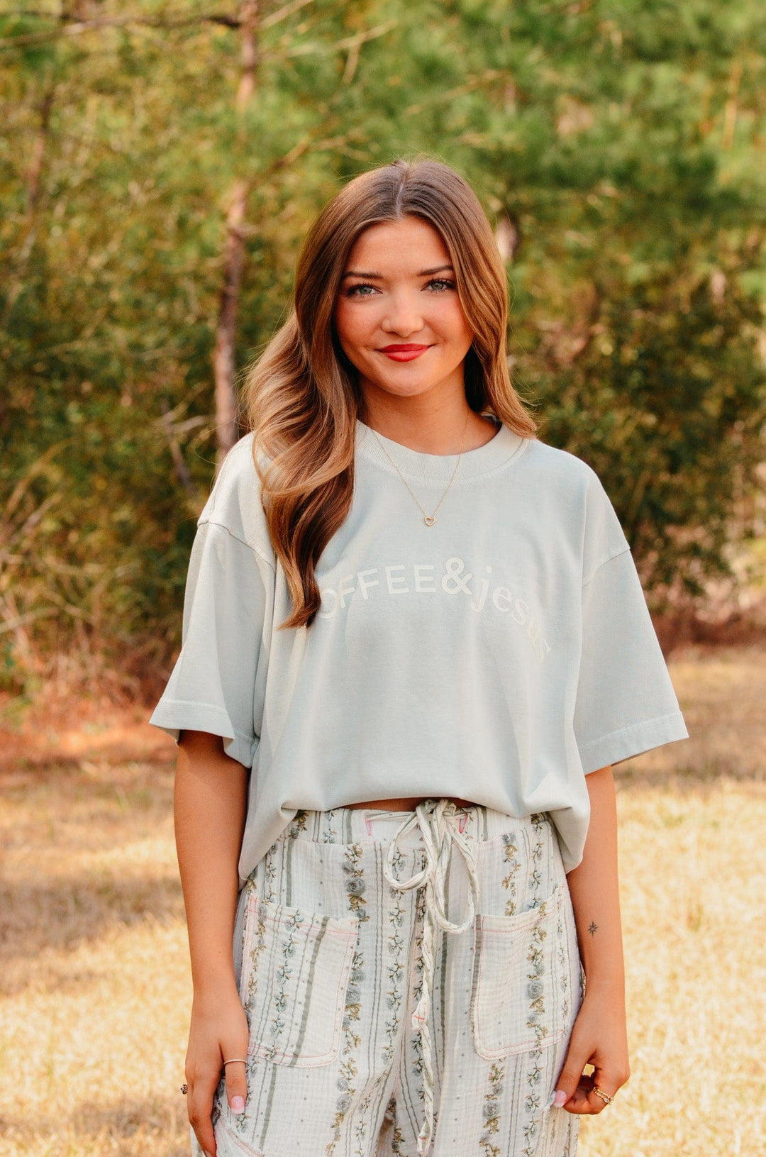 Coffee & Jesus Mock Tee