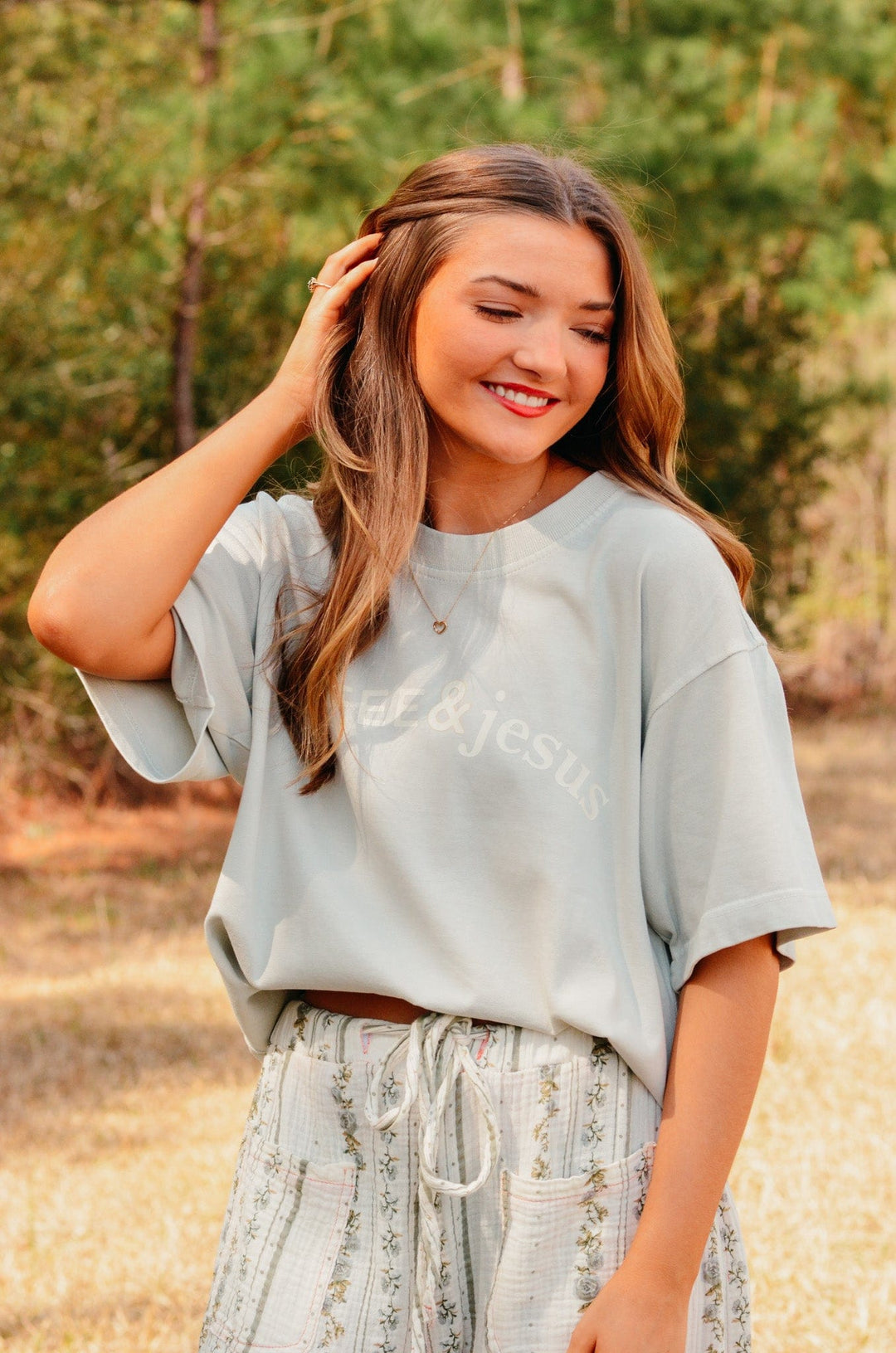 Coffee & Jesus Mock Tee