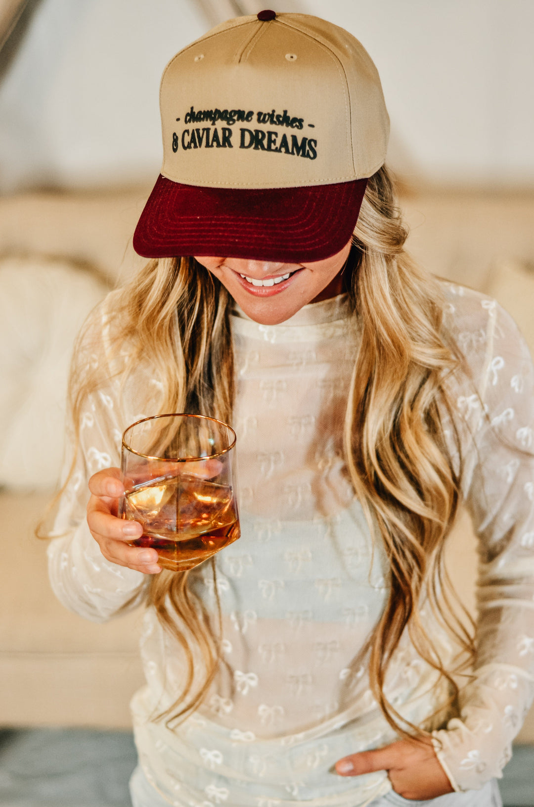 Champagne Wishes Canvas Trucker Hat