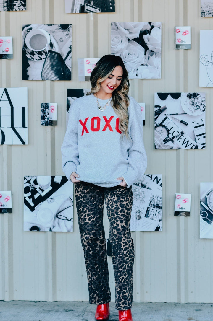 XOXO Puff Knit Sweater