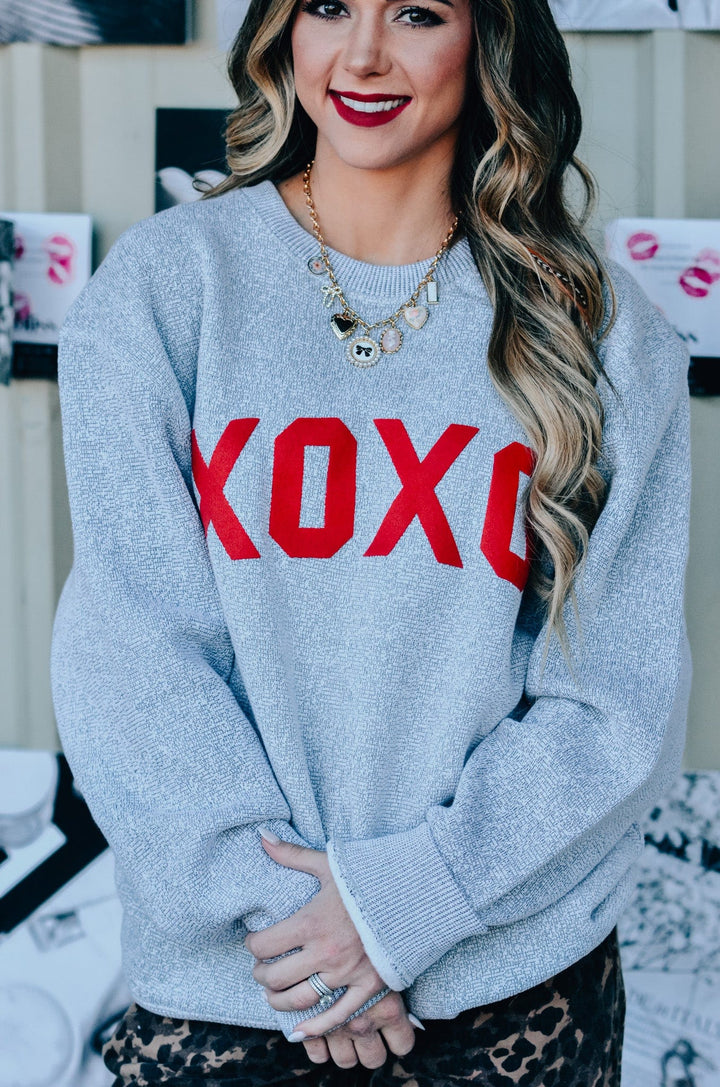 XOXO Puff Knit Sweater