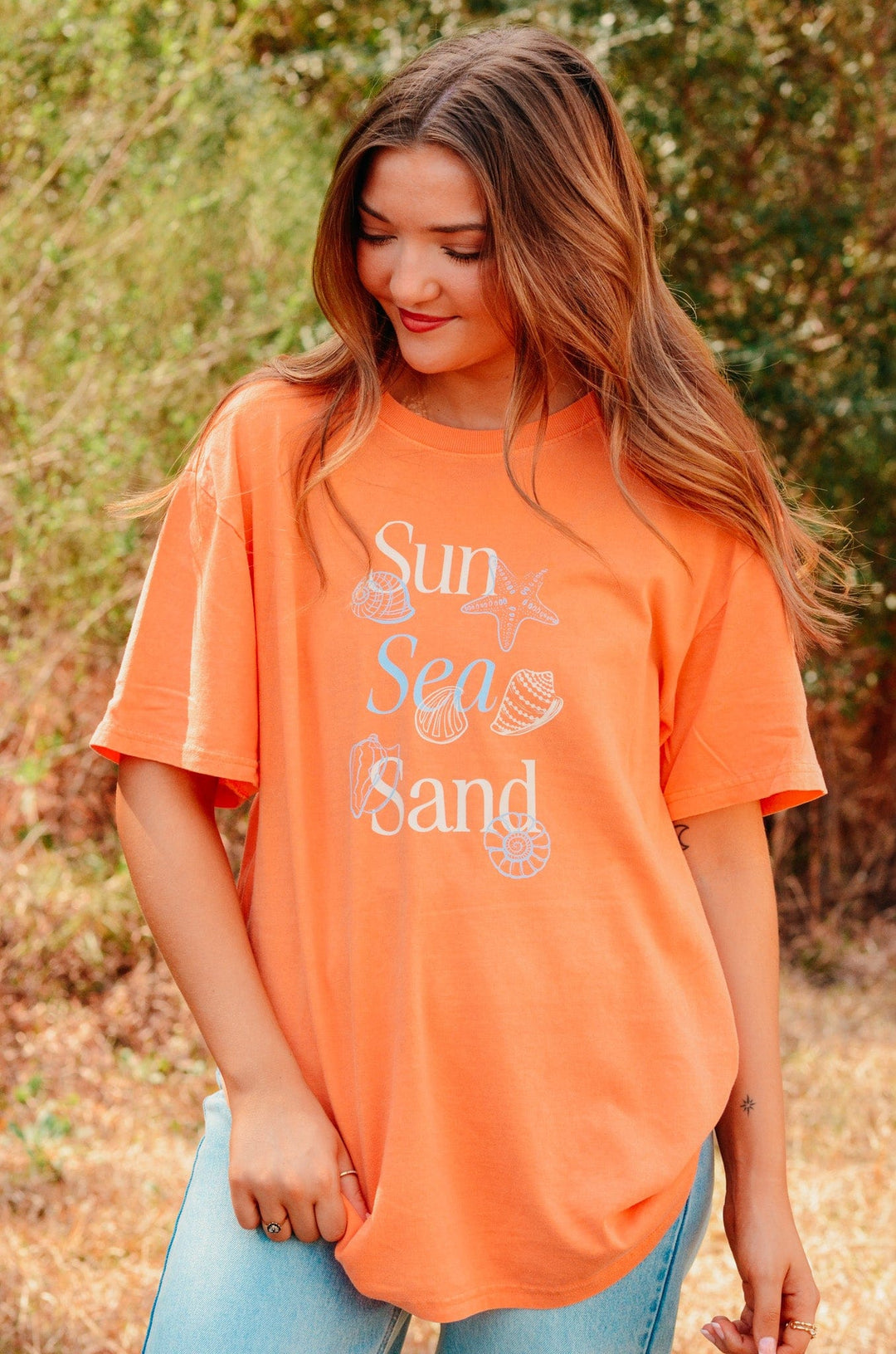 Sun Sea Sand Tangerine Tee
