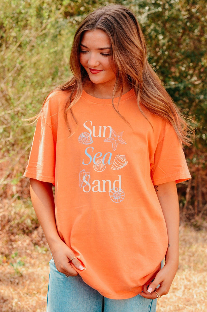 Sun Sea Sand Tangerine Tee