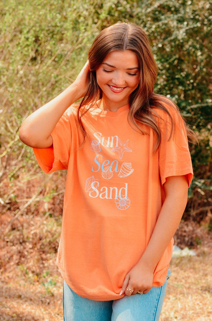 Sun Sea Sand Tangerine Tee
