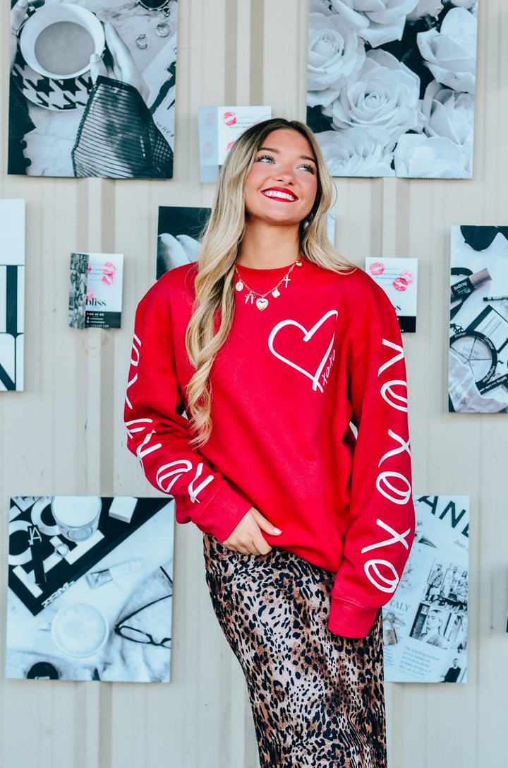 Hugs & Kisses Red Sweatshirt