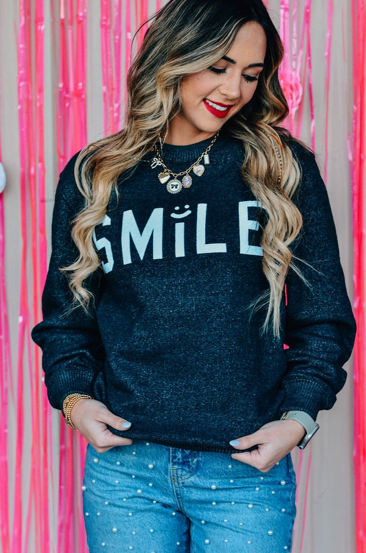 Smile Puff Knit Sweater