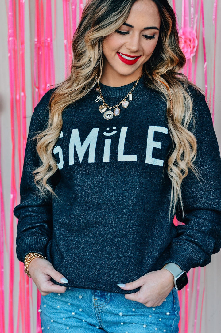 Smile Puff Knit Sweater