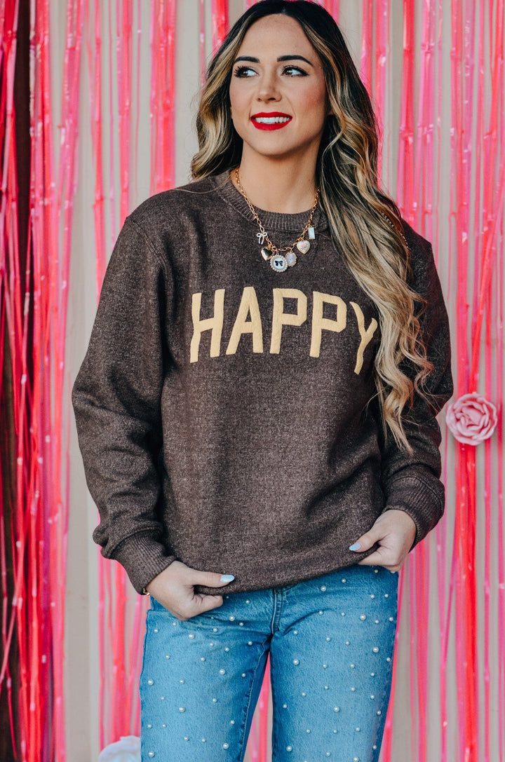 Happy Puff Knit Sweater