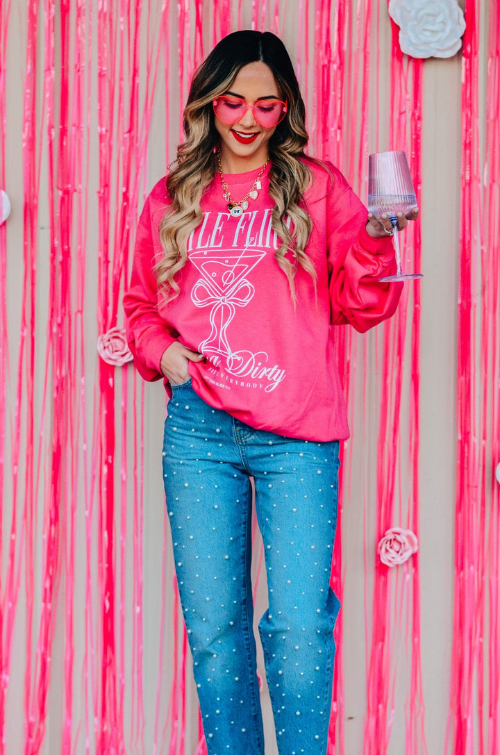 Little Flirty Extra Dirty Pink Sweatshirt