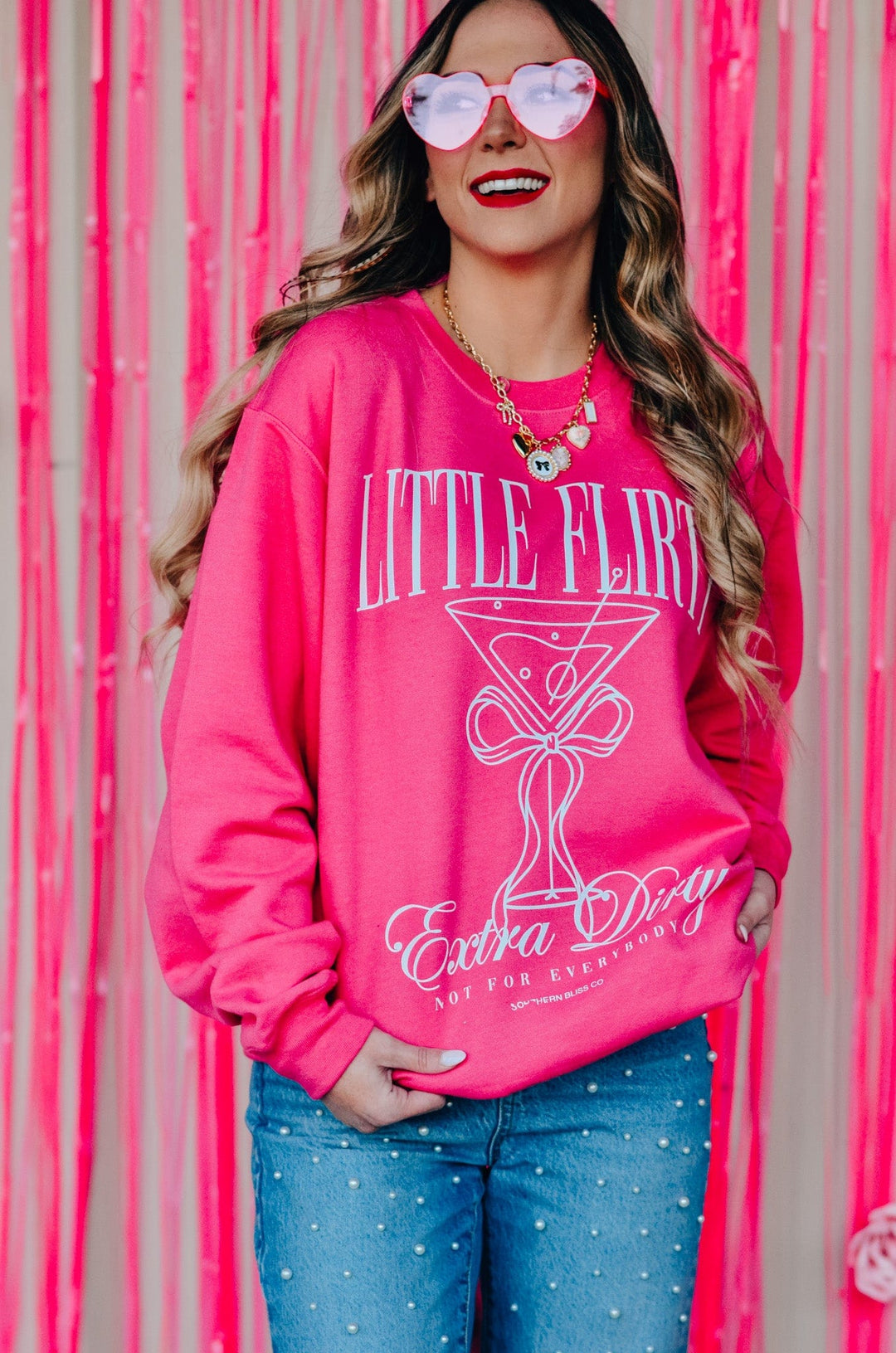 Little Flirty Extra Dirty Pink Sweatshirt