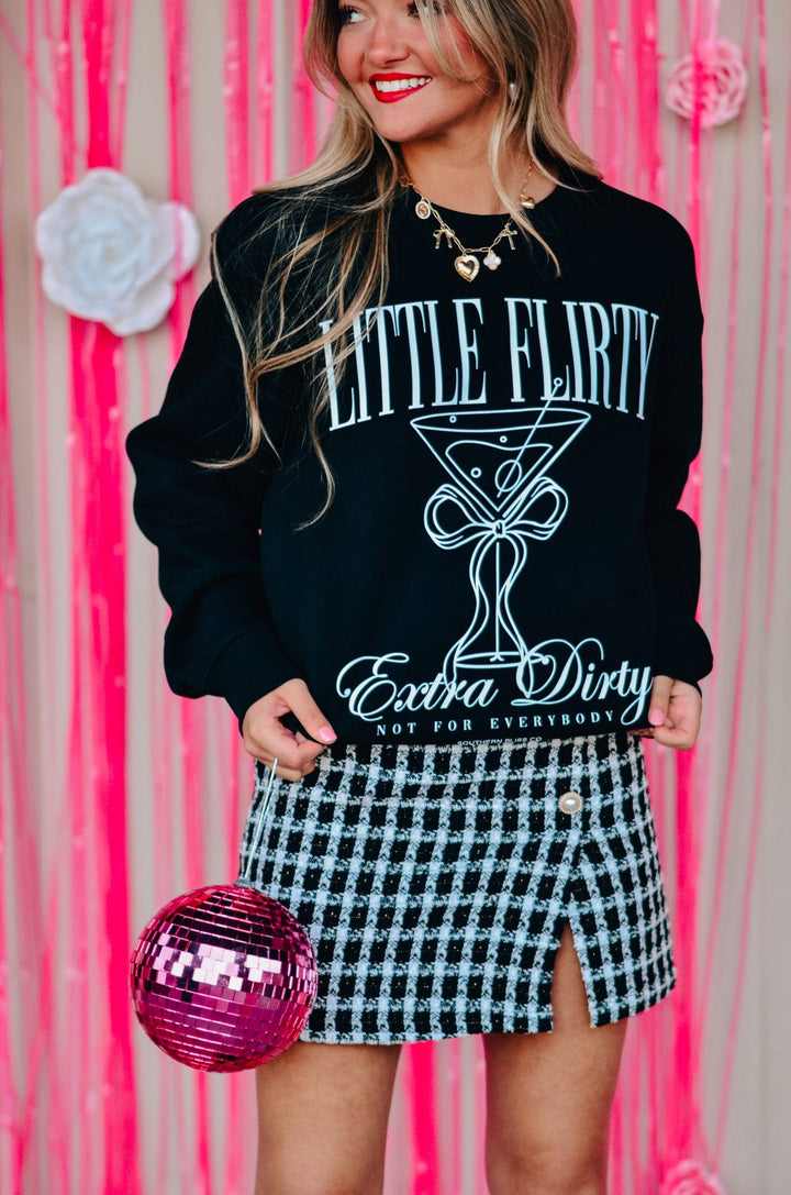 Little Flirty Extra Dirty Black Sweatshirt