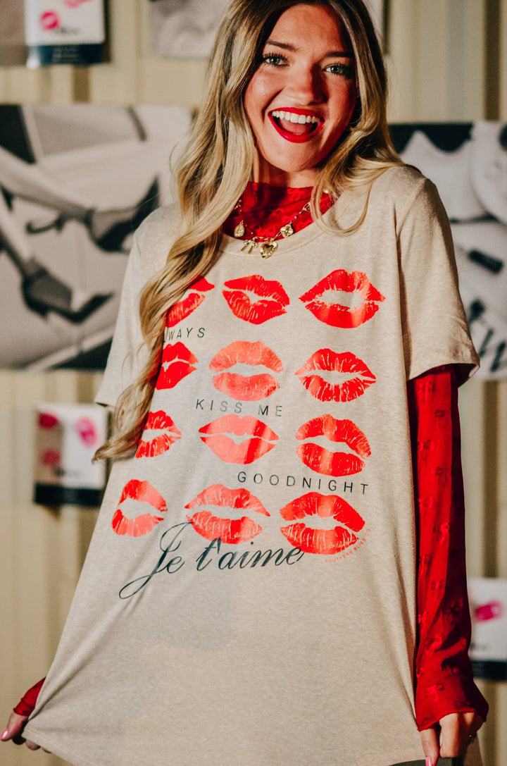 Always Kiss Me Goodnight Scoop Tee