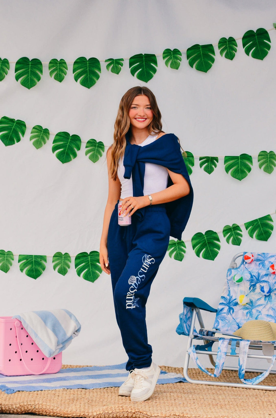 Sun Sea Sand Navy Joggers