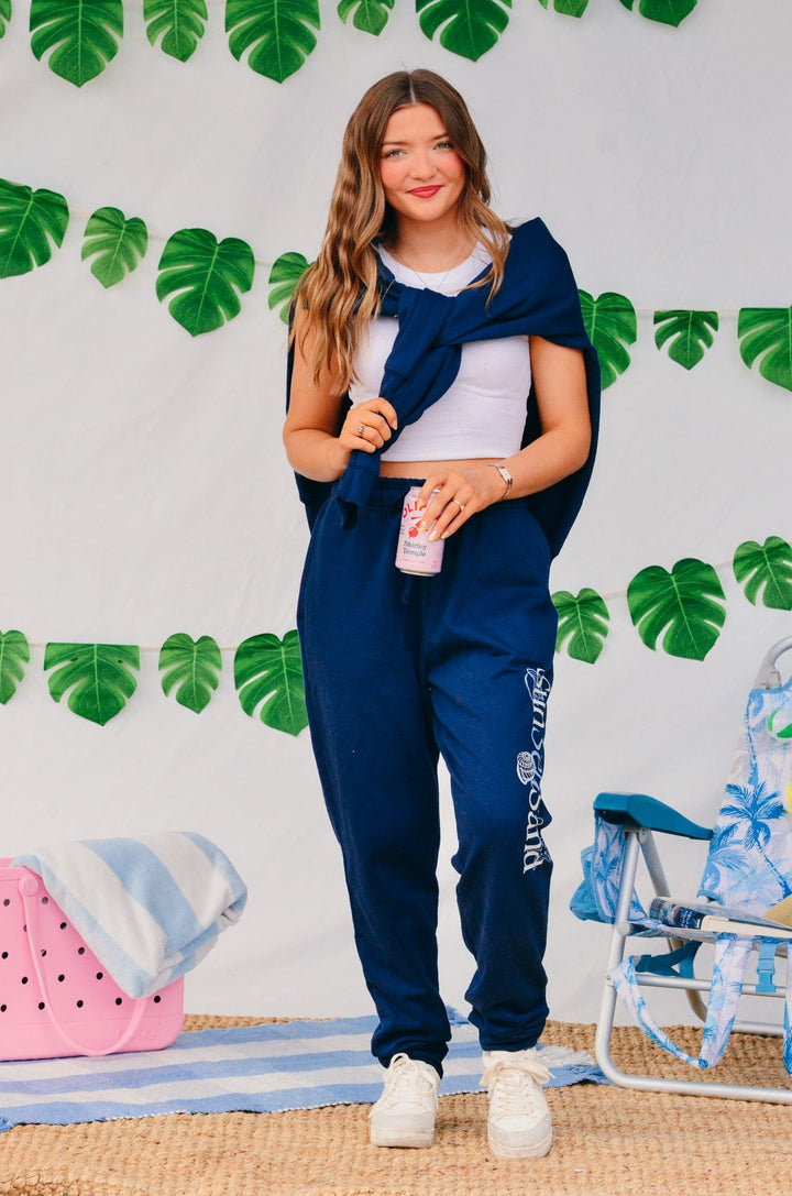 Sun Sea Sand Navy Joggers