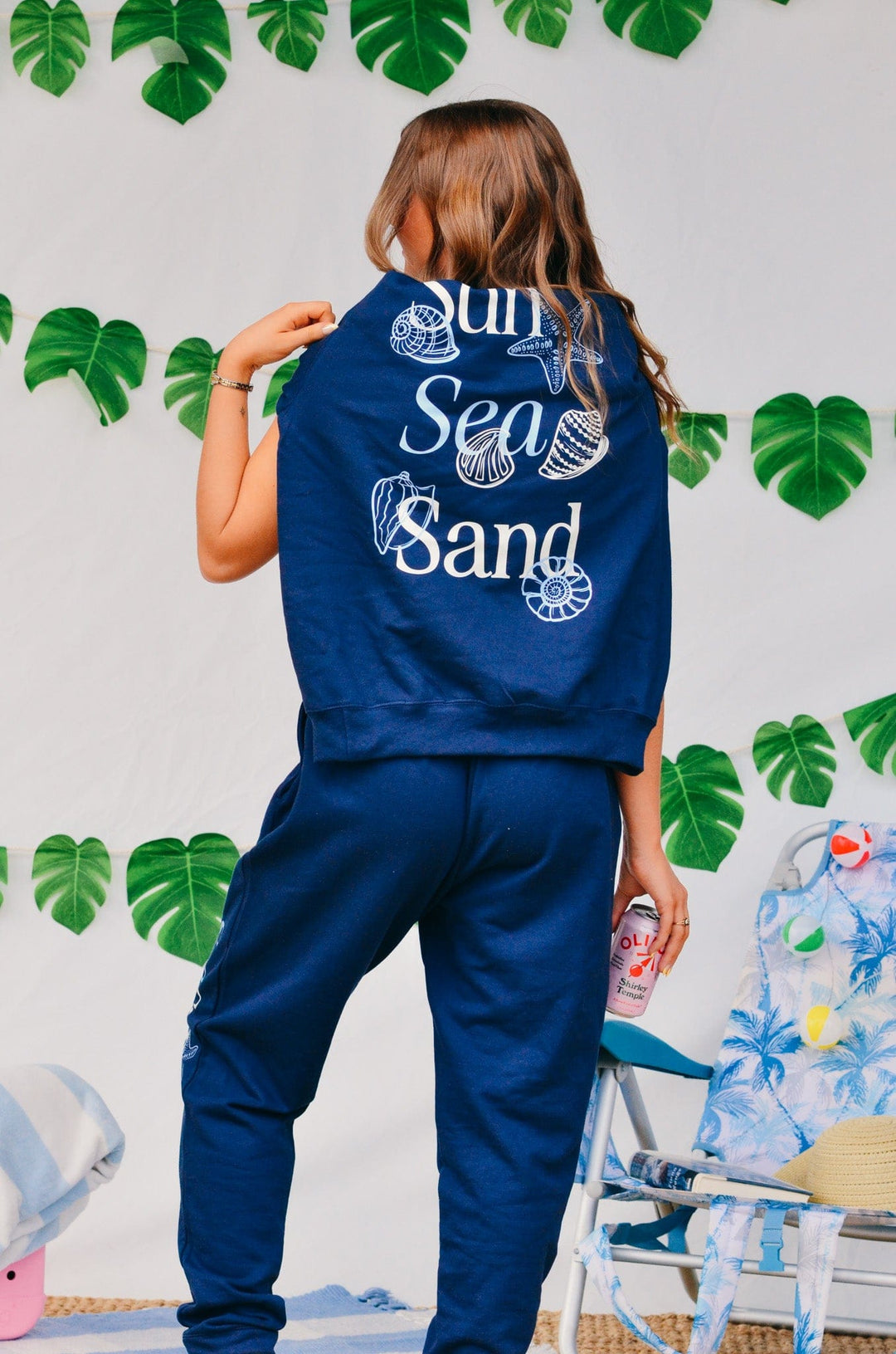 Sun Sea Sand Navy Joggers