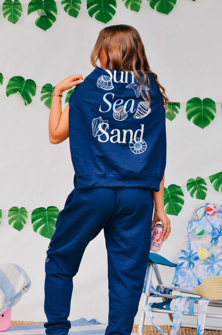 Sun Sea Sand Navy Joggers