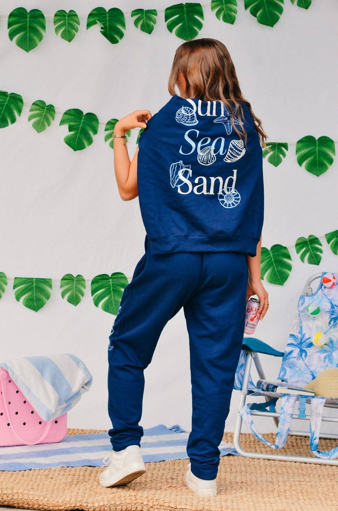 Sun Sea Sand Navy Joggers