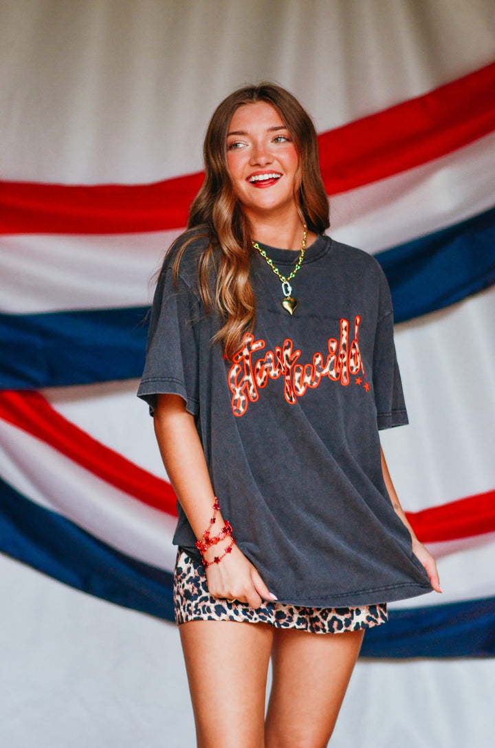 Stay Wild Vintage Black Heavy Tee