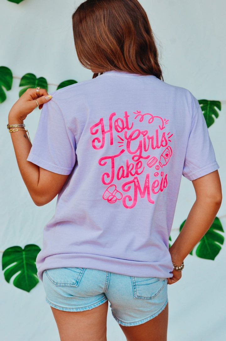 Hot Girls Take Meds Purple Tee