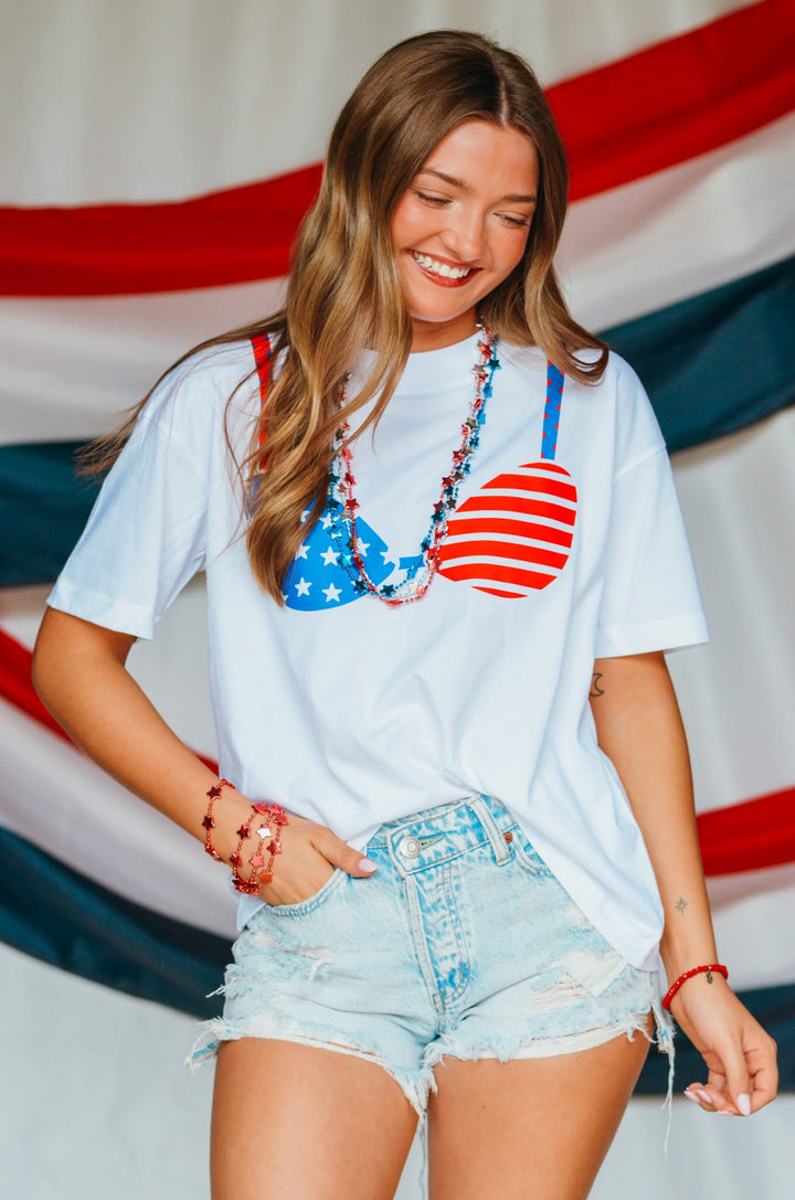 Americana Bikini Boxy Tee