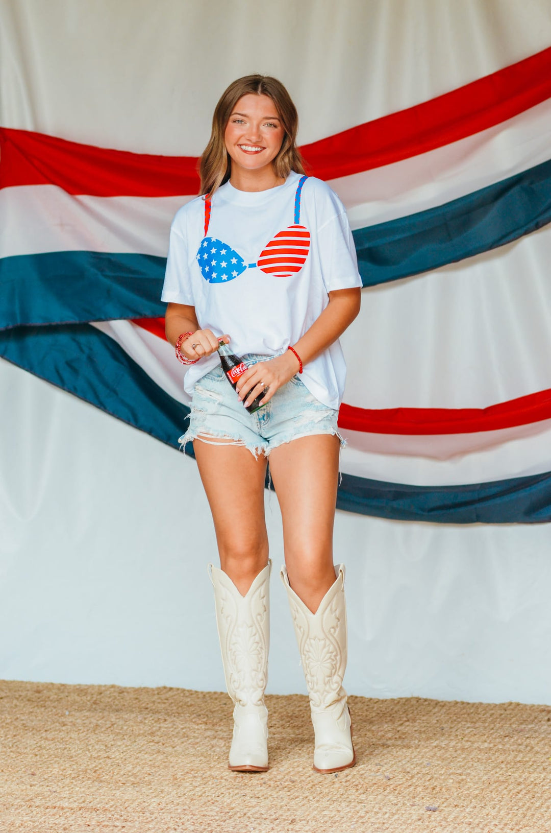 Americana Bikini Boxy Tee
