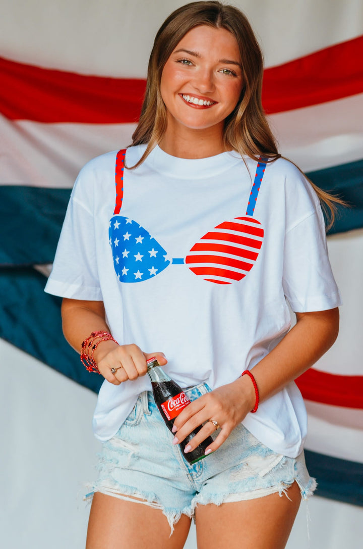 Americana Bikini Boxy Tee