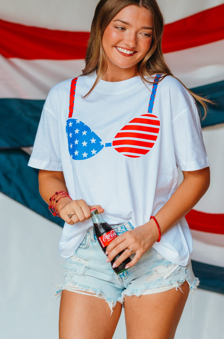 Americana Bikini Boxy Tee