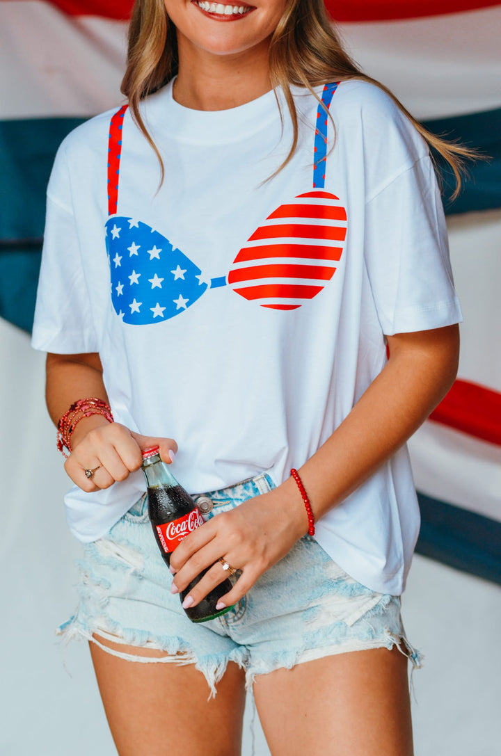 Americana Bikini Boxy Tee