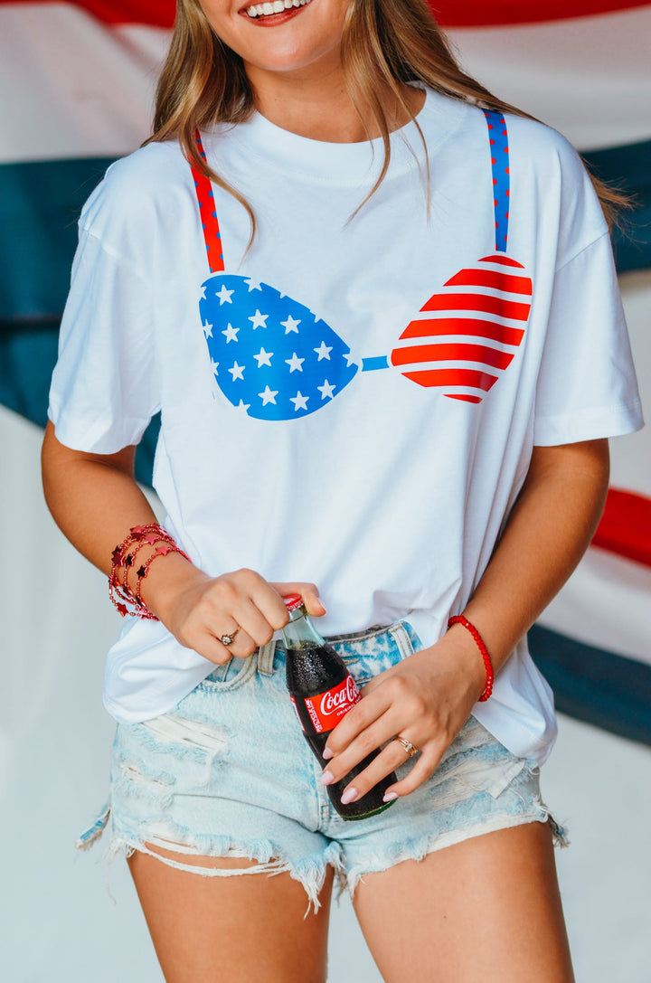 Americana Bikini Boxy Tee