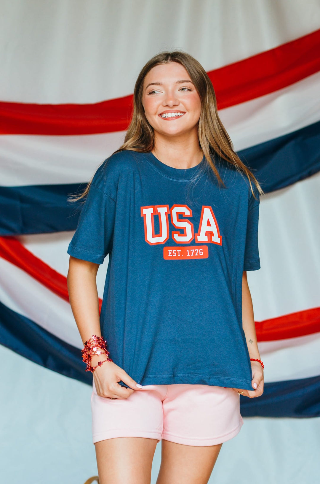 USA Light Pink Shorts