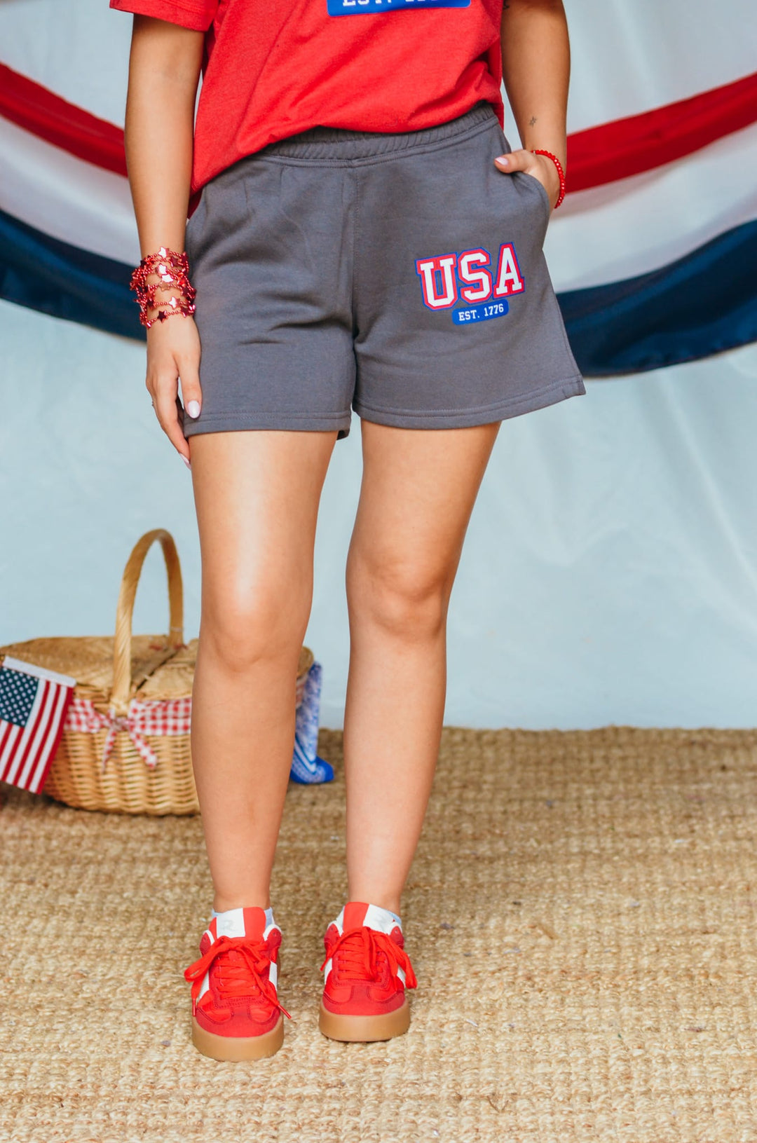 USA Charcoal Shorts
