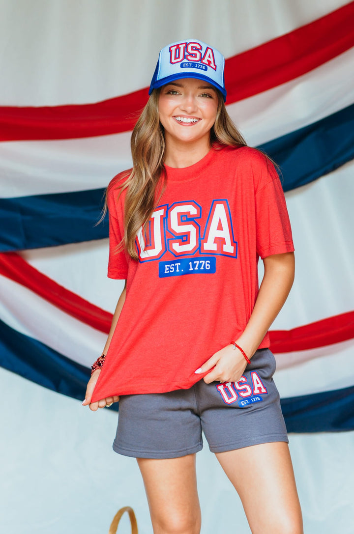 USA Charcoal Shorts