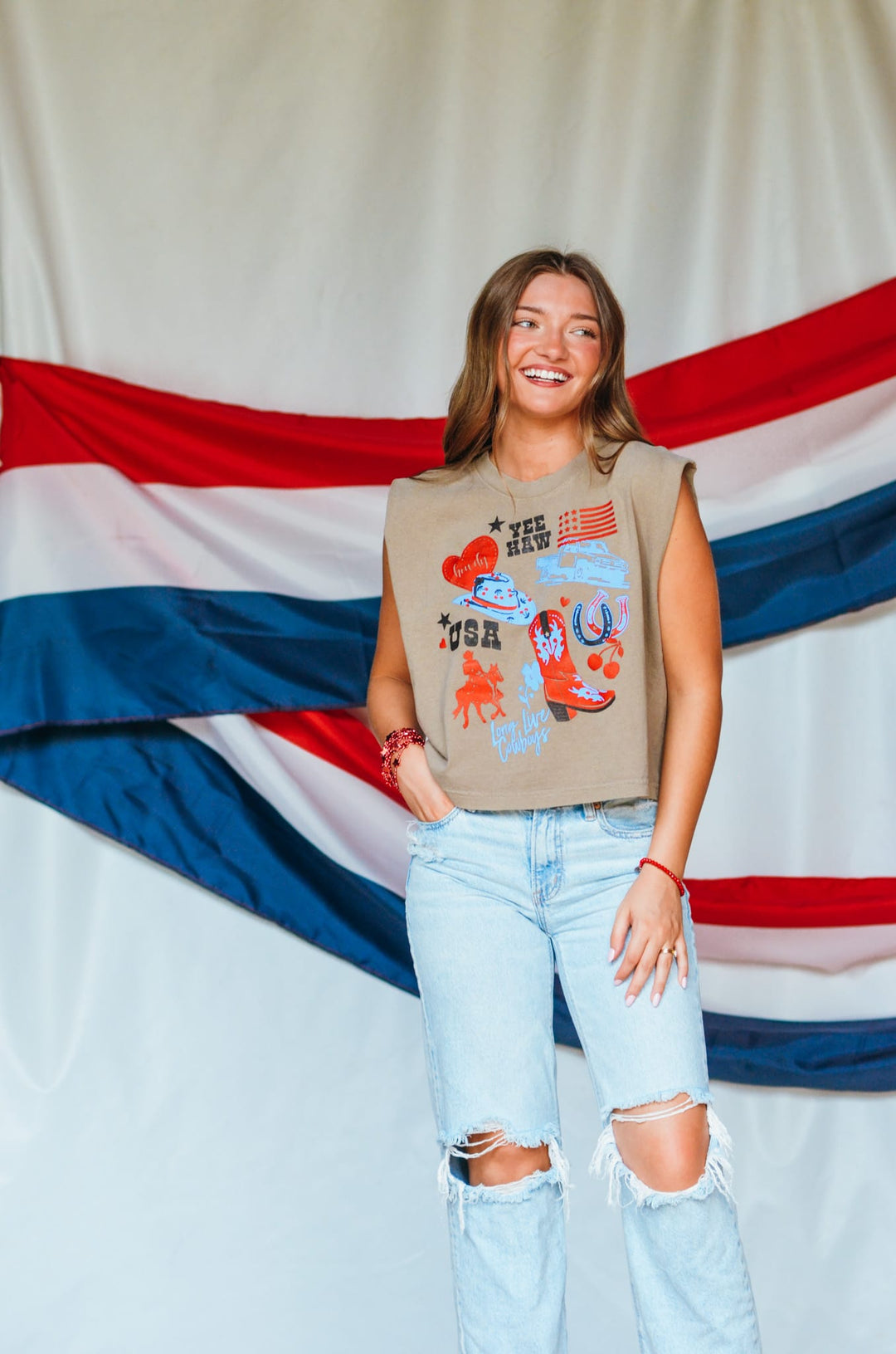 Yee Haw USA Muscle Tee