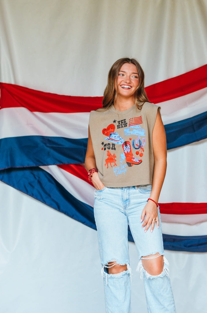 Yee Haw USA Muscle Tee