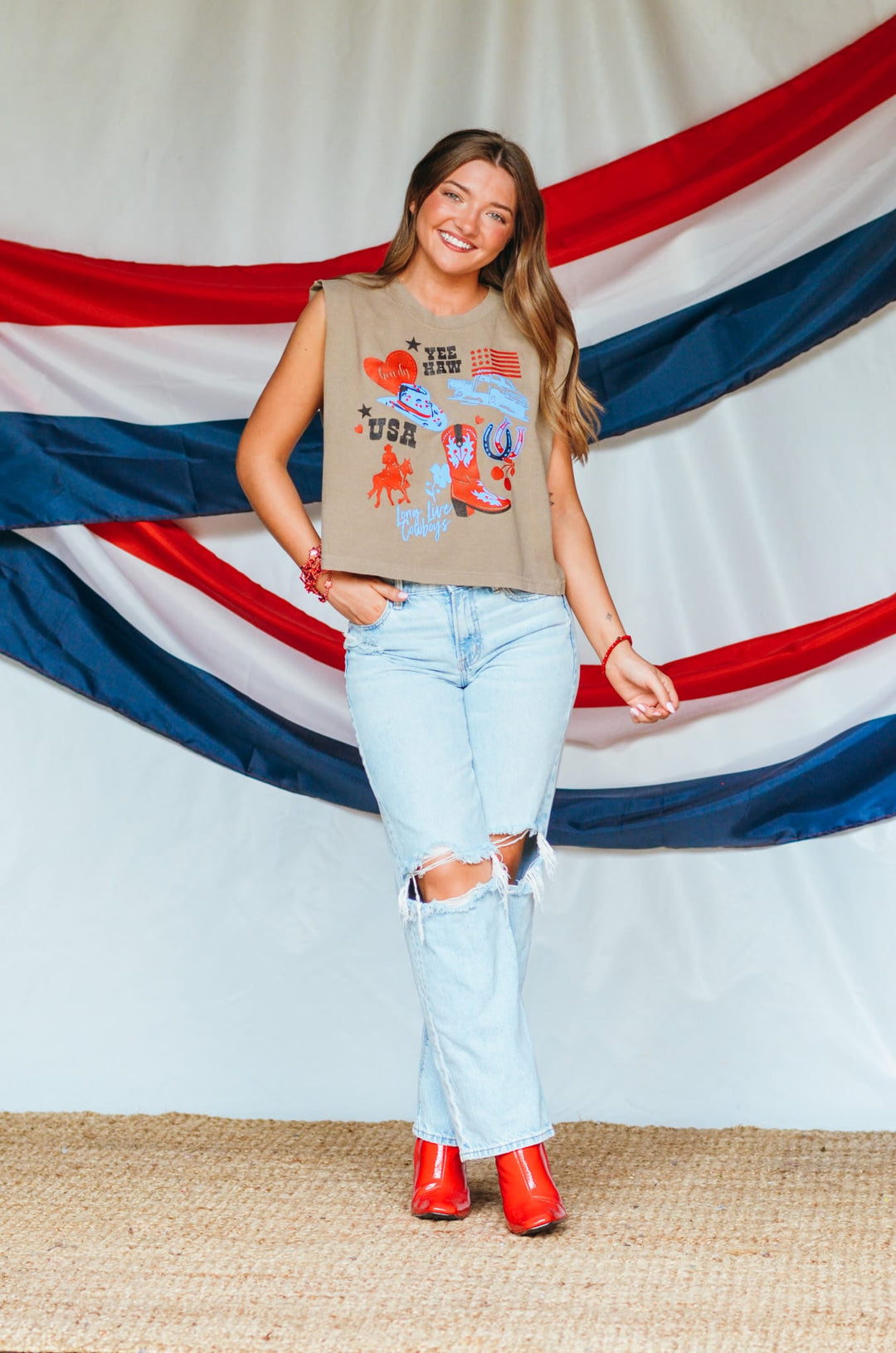 Yee Haw USA Muscle Tee