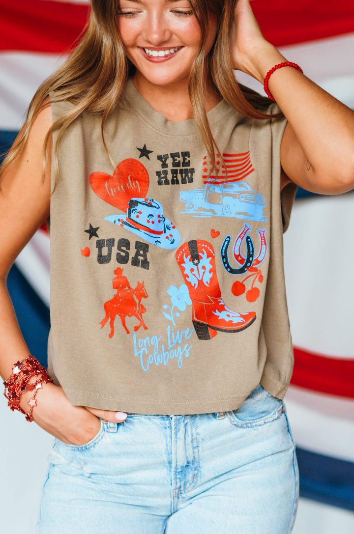 Yee Haw USA Muscle Tee