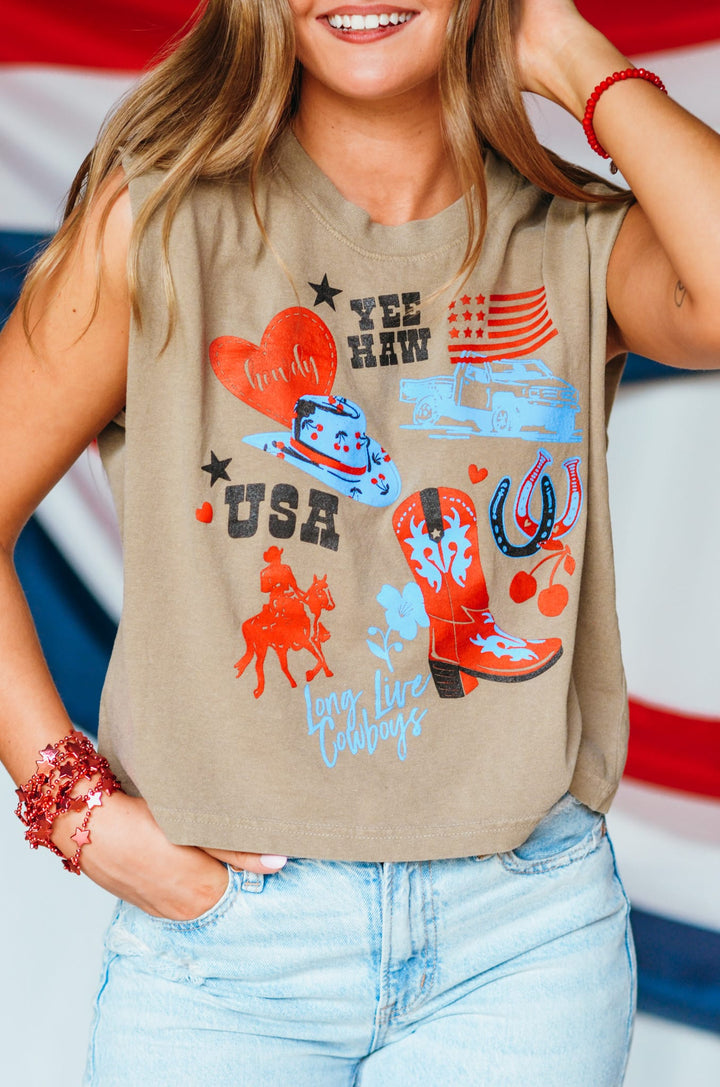 Yee Haw USA Muscle Tee