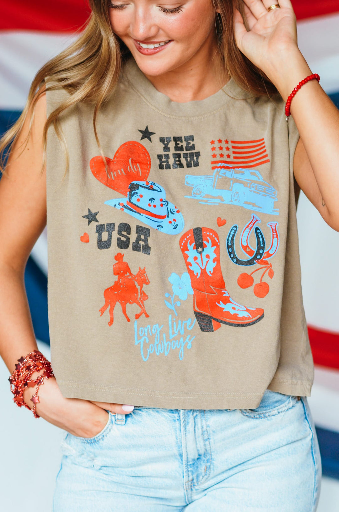 Yee Haw USA Muscle Tee